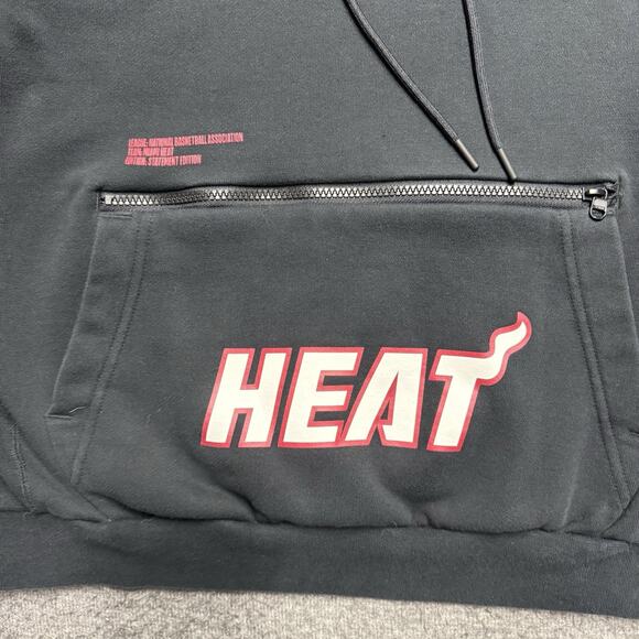 Miami Heat NBA Air Jordan Statement Edition Hoodie Men's Small Black Basketball - Picture 2 of 8